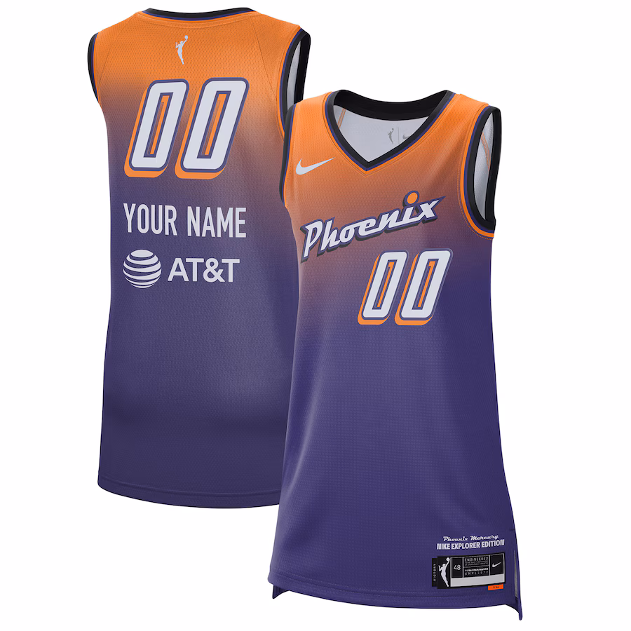 Unisex Phoenix Mercury Nike Purple 2021 Explorer Edition Victory Custom Jersey - Jersey