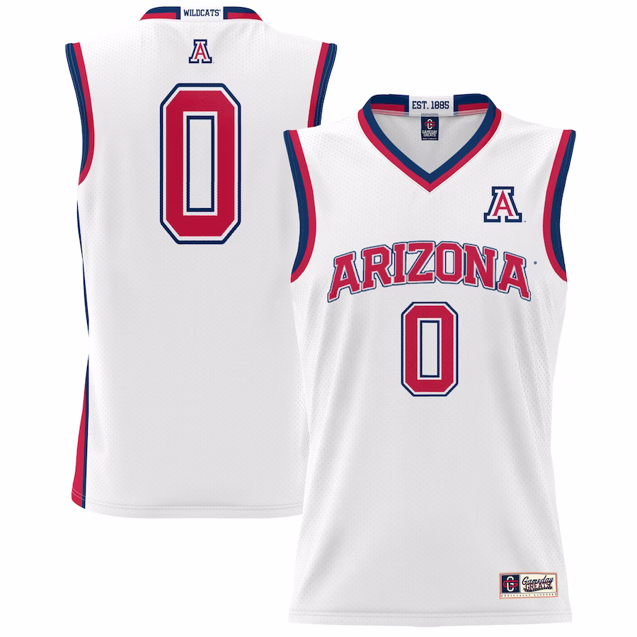 #0 Arizona Wildcats GameDay Greats Youth Lightweight Basketball Jersey - White - Jersey