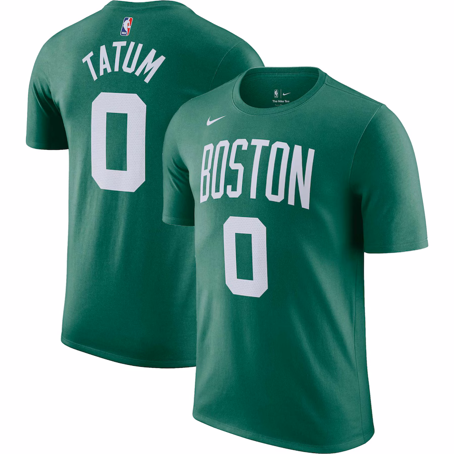 Men's Boston Celtics Jayson Tatum Nike Kelly Green Icon 2022/23 Name & Number T-Shirt - Jersey