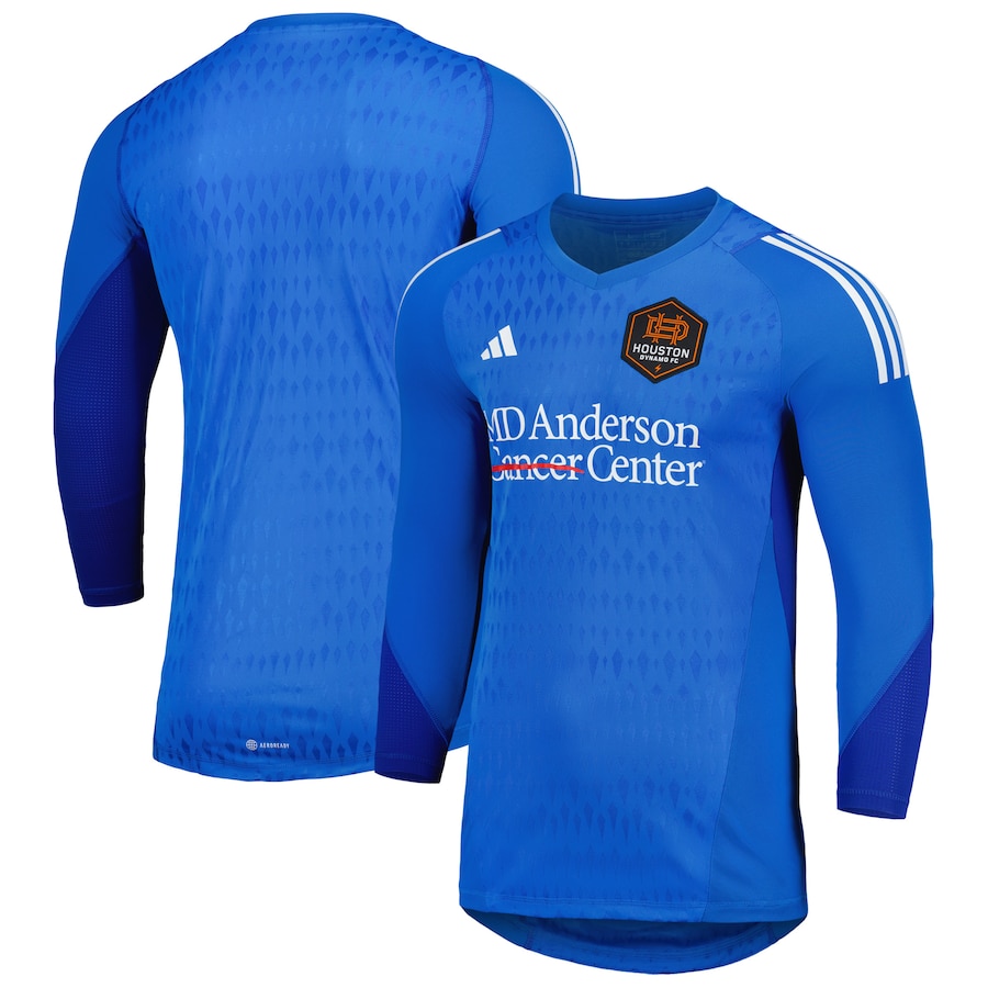 Men's Houston Dynamo FC adidas Blue 2023 Goalkeeper Long Sleeve Replica Jersey - Jersey