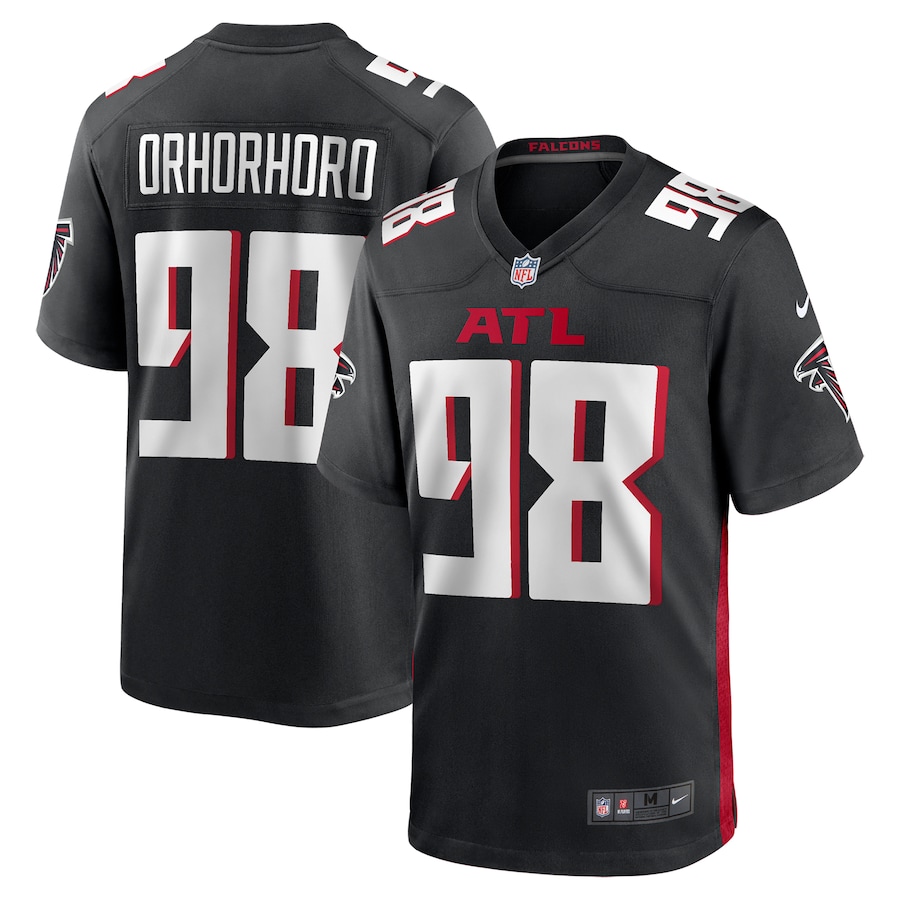 Men's Atlanta Falcons Ruke Orhorhoro Nike Black Team Game Jersey - Jersey