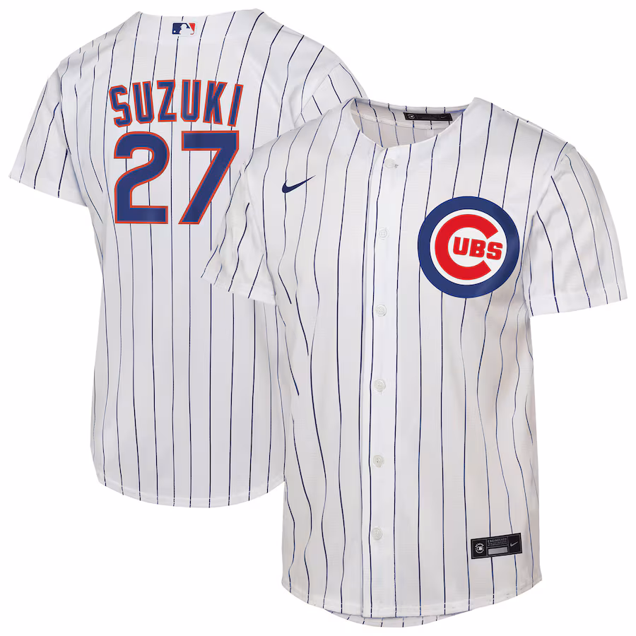 Youth Chicago Cubs Seiya Suzuki Nike White Home Replica Player Jersey - Jersey