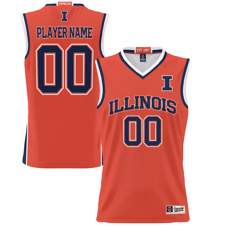 Illinois Fighting Illini GameDay Greats Youth NIL Pick-A-Player Women's Lightweight Basketball Jersey - Orange - Jersey