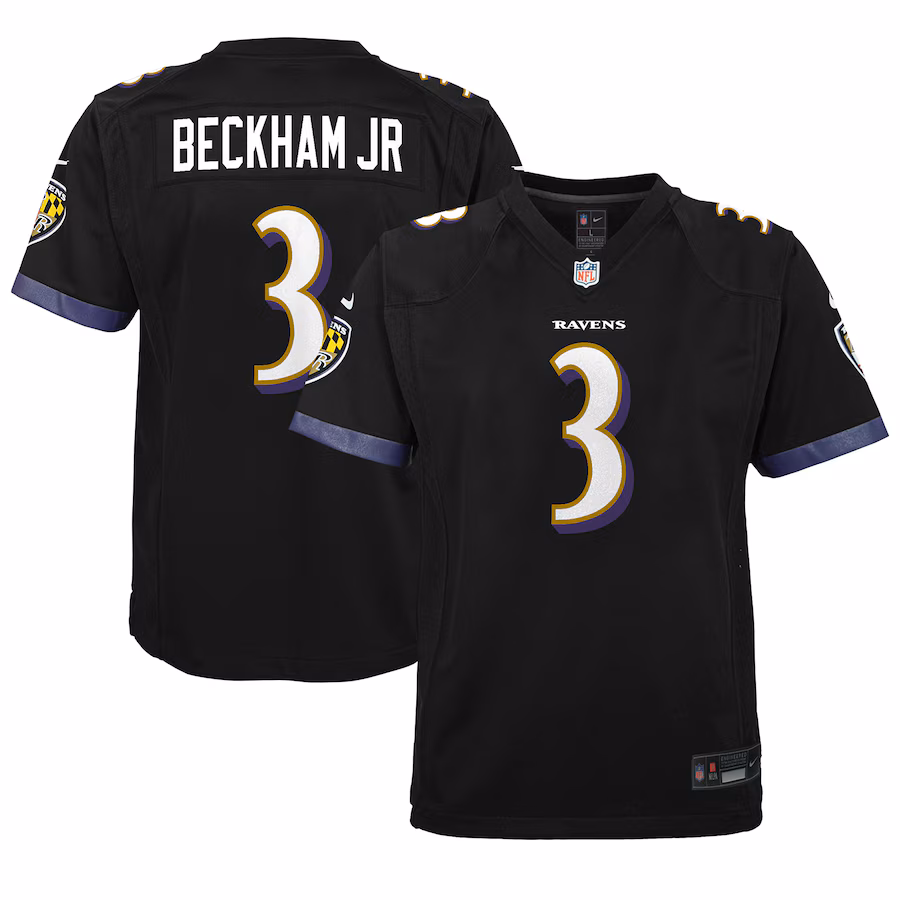 Youth Baltimore Ravens Odell Beckham Jr. Nike Black Game Jersey - Jersey