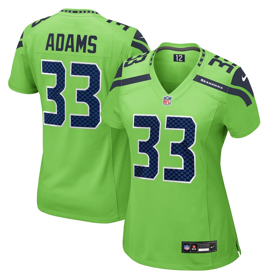 Women's Seattle Seahawks Jamal Adams Nike Neon Green  Game Jersey - Jersey