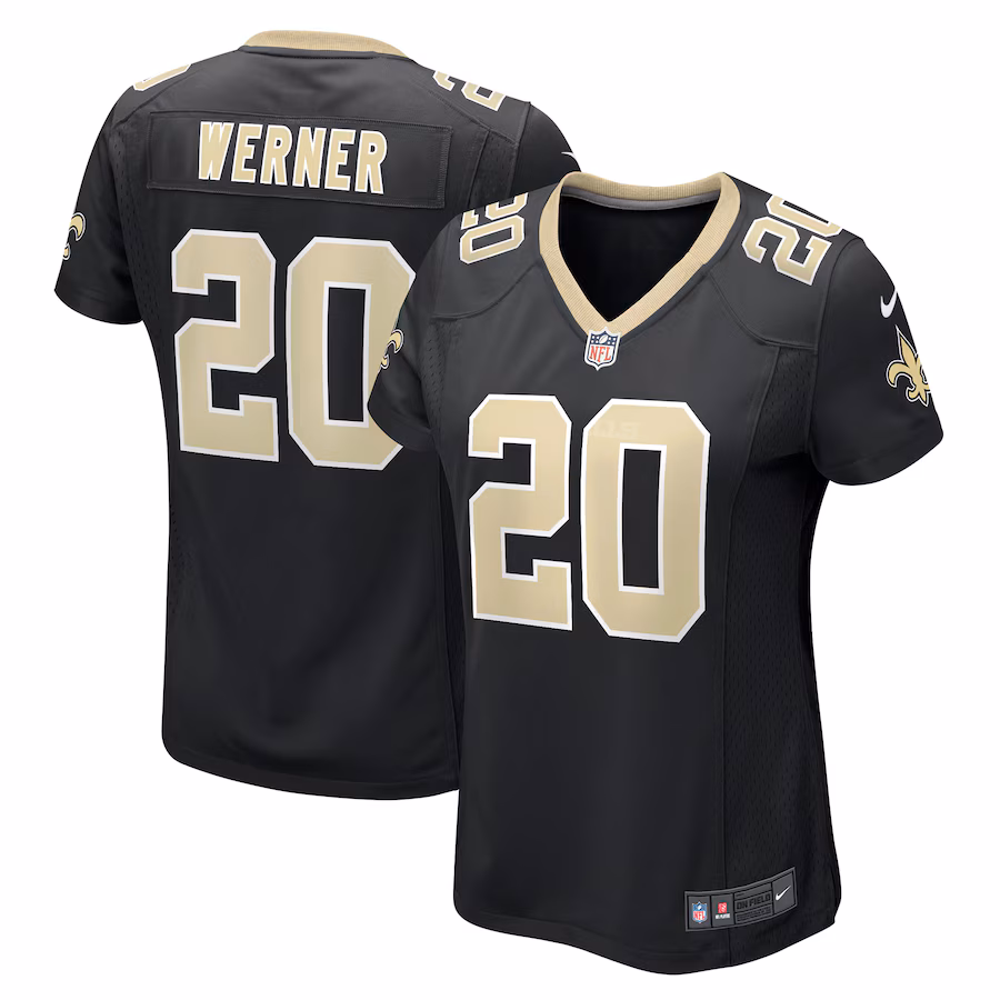 Women's New Orleans Saints Pete Werner Nike Black Game Jersey - Jersey
