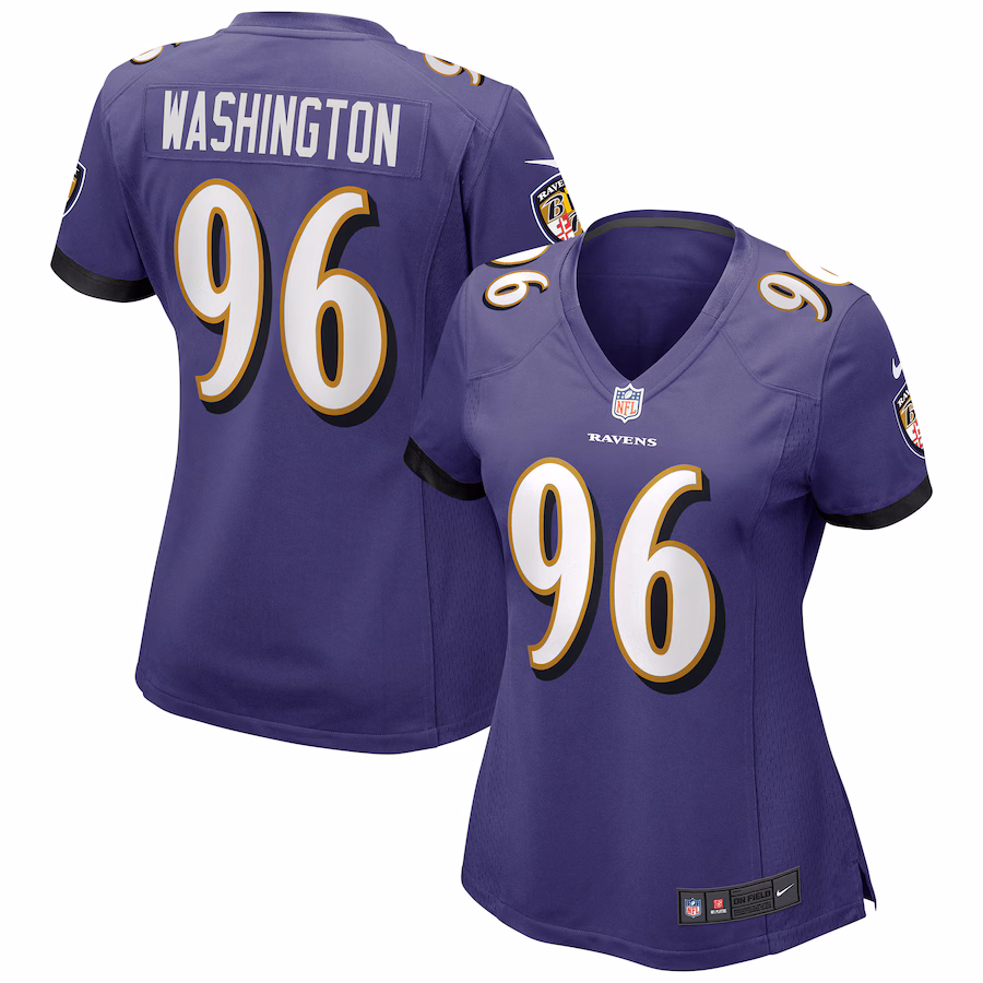 Women's Baltimore Ravens Broderick Washington Nike Purple Game Jersey - Jersey
