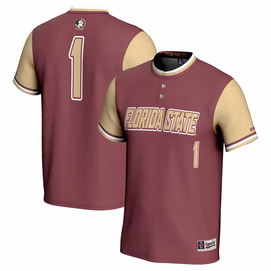 #1 Florida State Seminoles GameDay Greats Unisex Lightweight Softball Jersey - Garnet - Jersey