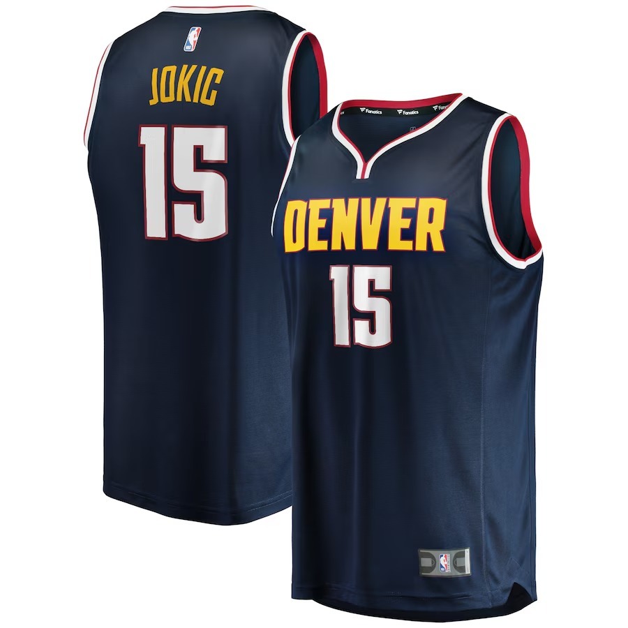 Men's Denver Nuggets Nikola Jokic Fanatics Navy 2019/20 Fast Break Replica Player Jersey - Icon Edition - Jersey