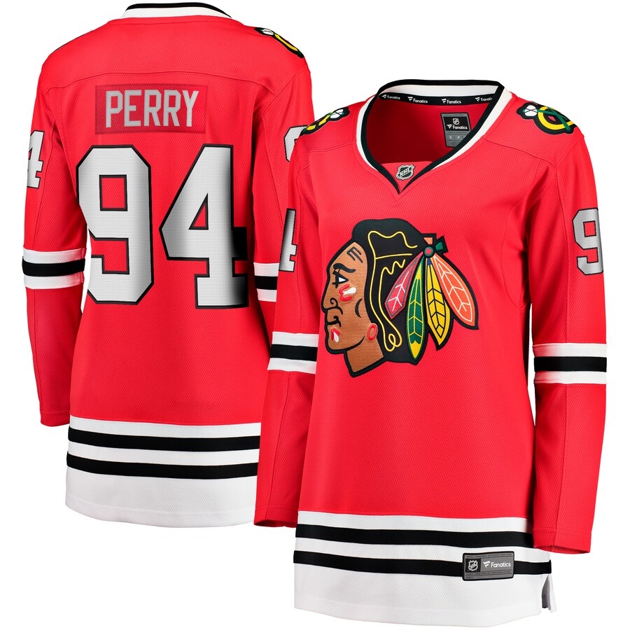 Women's Chicago Blackhawks Corey Perry Fanatics Branded Red Home Breakaway Player Jersey - Jersey