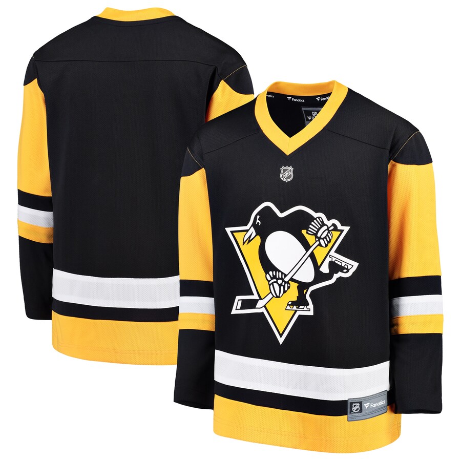 Youth Pittsburgh Penguins Fanatics Branded Black Home Replica Blank Jersey - Jersey