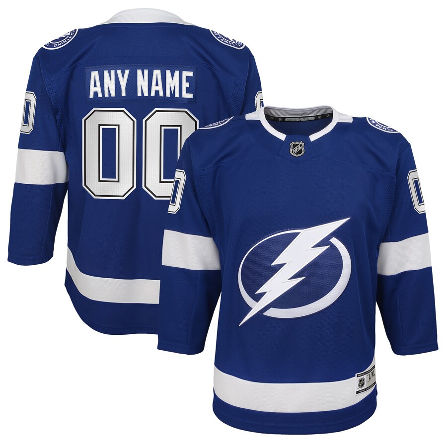 Youth Tampa Bay Lightning Blue Home Custom Premier Jersey - Jersey