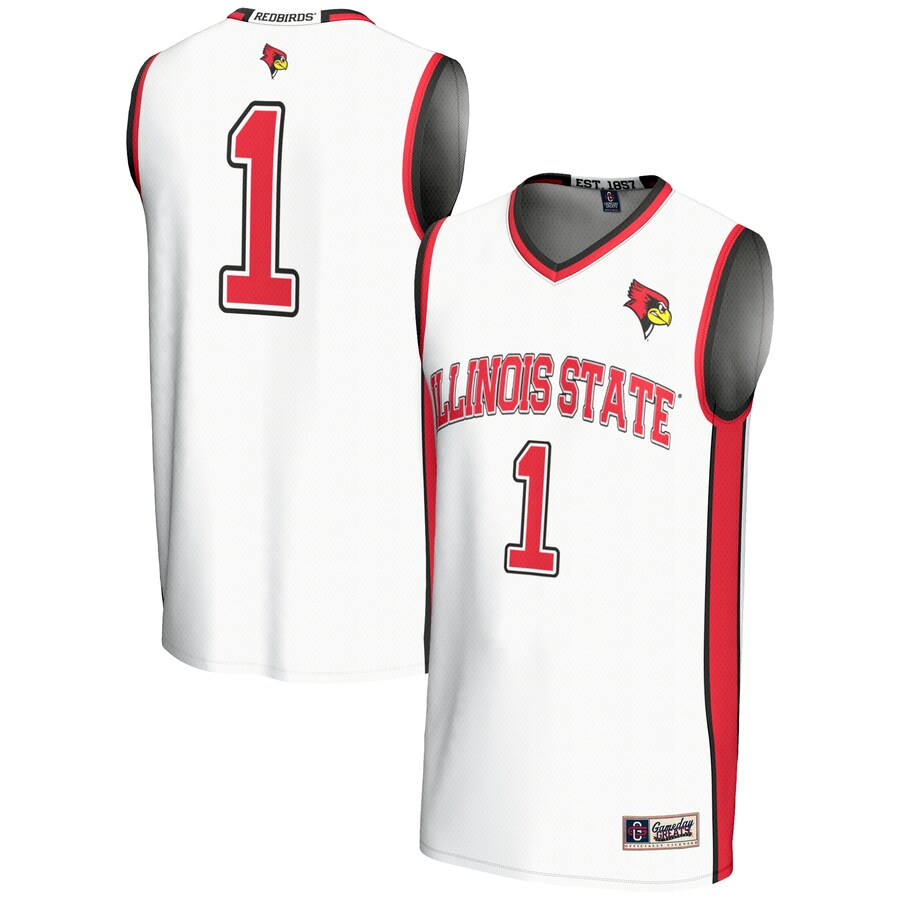 Male GameDay Greats #1  White Illinois State Redbirds  Lightweight Basketball Jersey - Jersey