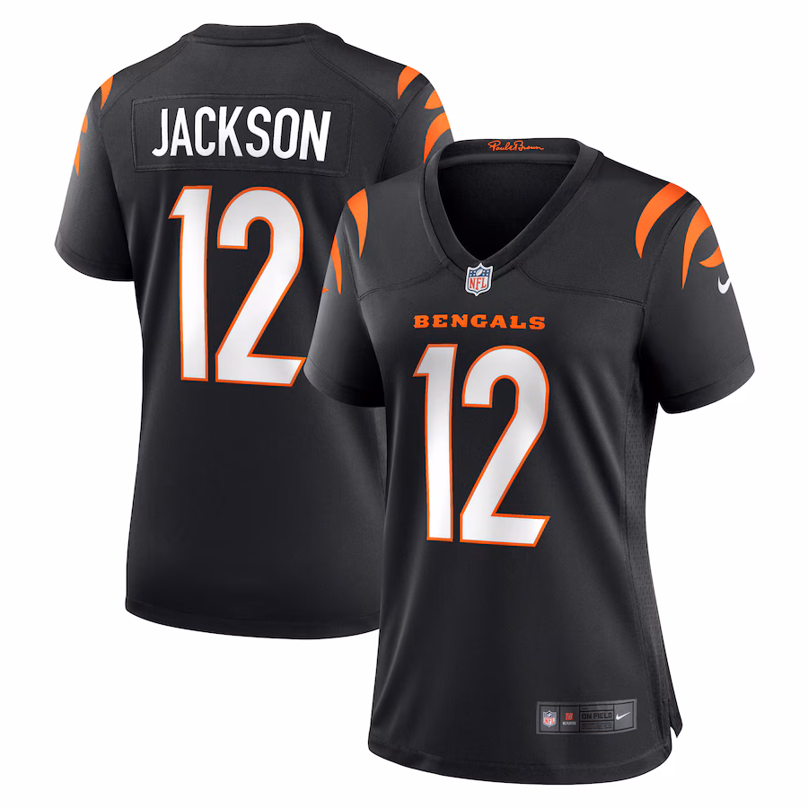 Women's Cincinnati Bengals Shedrick Jackson Nike  Black Team Game Jersey - Jersey
