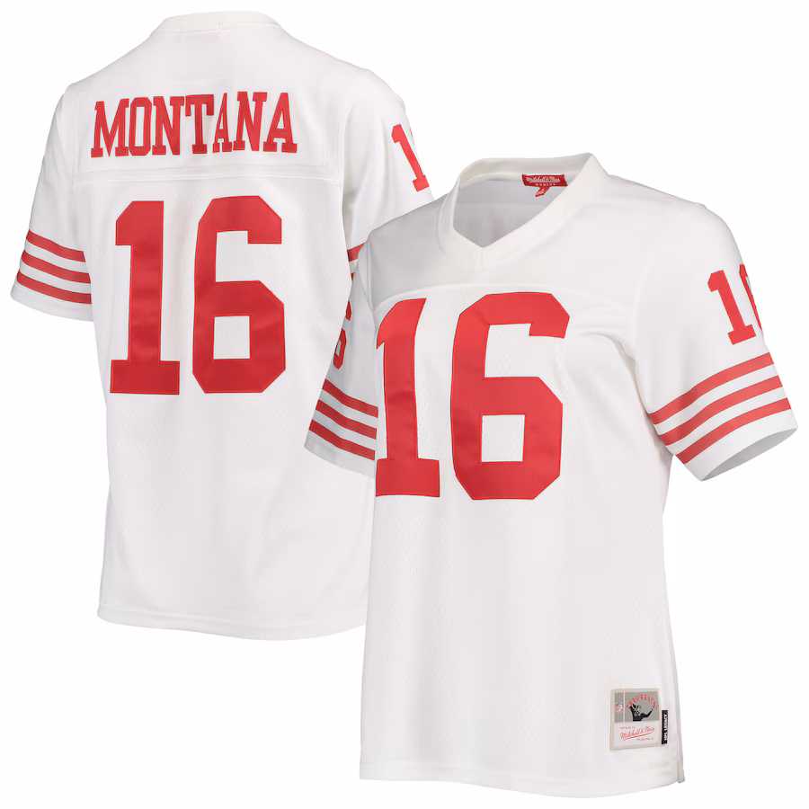 Women's San Francisco 49ers Joe Montana Mitchell & Ness White Legacy Replica Player Jersey - Jersey