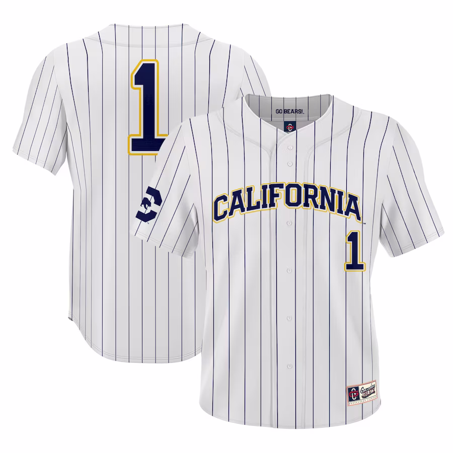 #1 Cal Bears GameDay Greats Lightweight Baseball Jersey - White - Jersey