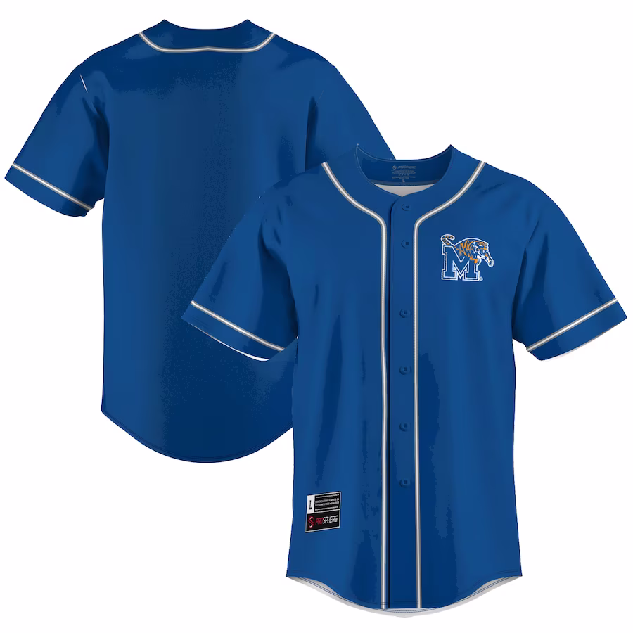Memphis Tigers GameDay Greats  Lightweight Baseball Jersey - Blue - Jersey