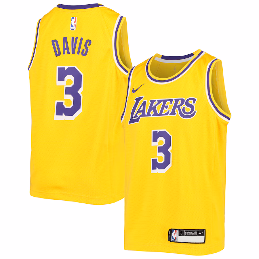 Youth Los Angeles Lakers Anthony Davis Nike Gold Swingman Jersey - Icon Edition - Jersey