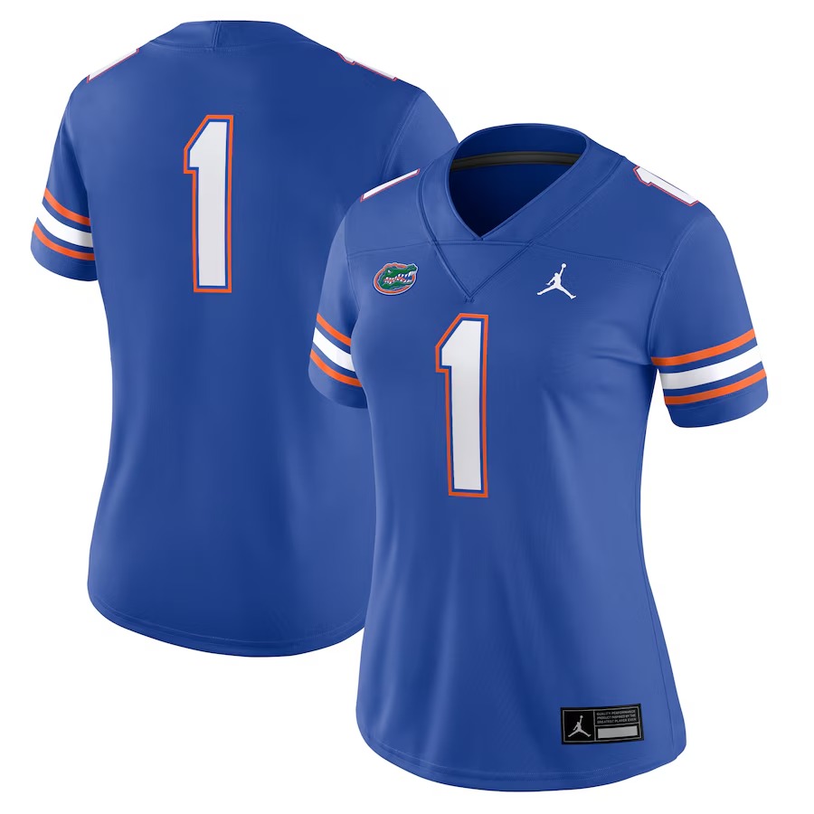 Women's Jordan Brand #1 Royal Florida Gators Game Jersey - Jersey