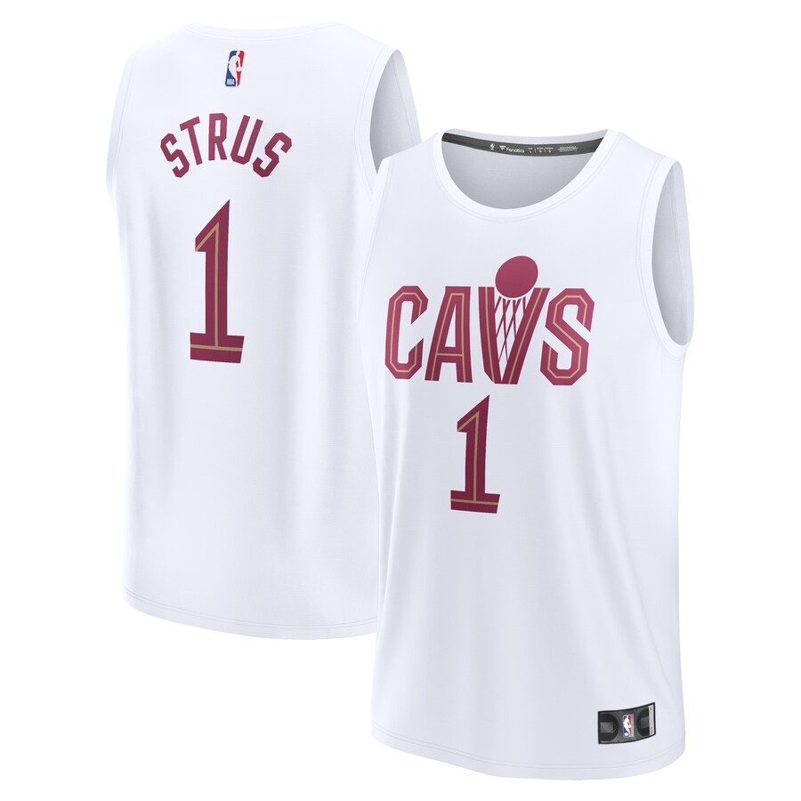 Youth Cleveland Cavaliers Max Strus Fanatics White Fast Break Replica Player Jersey - Association Edition - Jersey