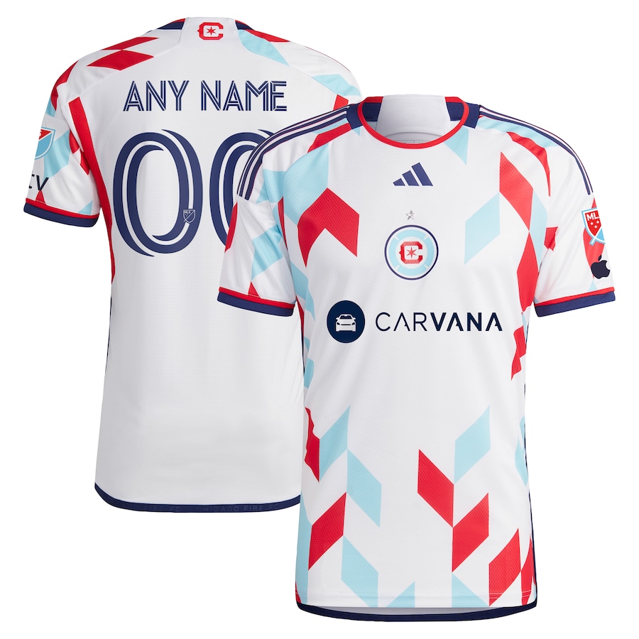 Men's Chicago Fire  adidas White 2024 A Kit For All Authentic Custom Jersey - Jersey