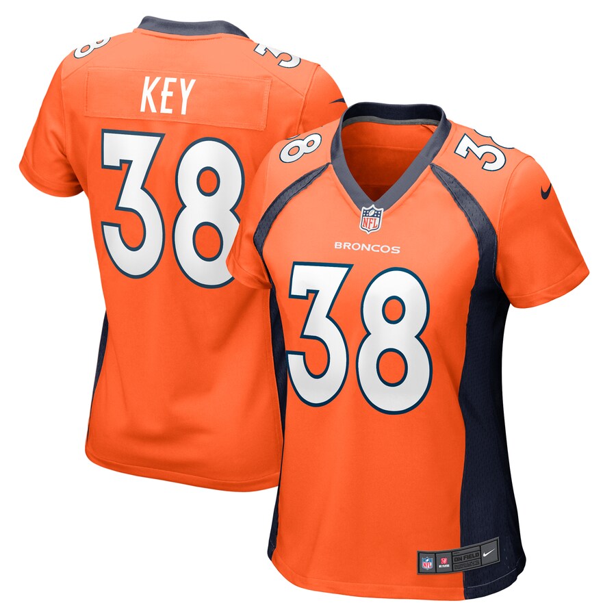 Women's Denver Broncos Devon Key Nike  Orange Team Game Jersey - Jersey