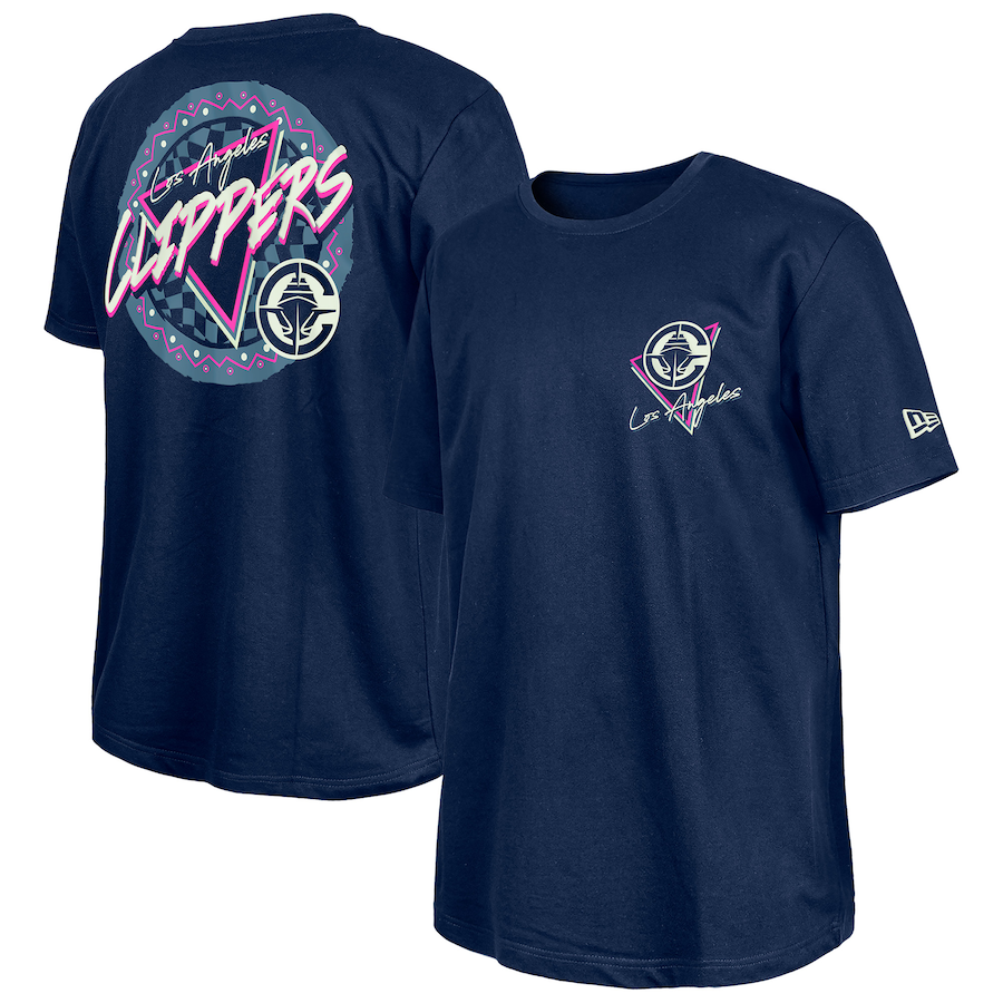 LA Clippers  New Era Navy Glow-in-the-Dark T-Shirt - Jersey