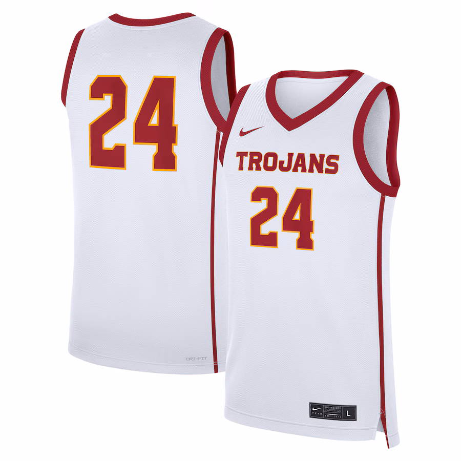 Men's Nike #24 White USC Trojans Home Replica Jersey - Jersey