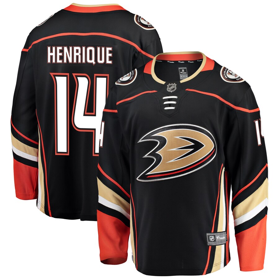 Men's Anaheim Ducks Adam Henrique Fanatics Branded Black Breakaway Player Jersey - Jersey