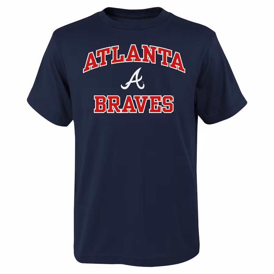 Youth Atlanta Braves Navy Heart & Soul T-Shirt - Jersey