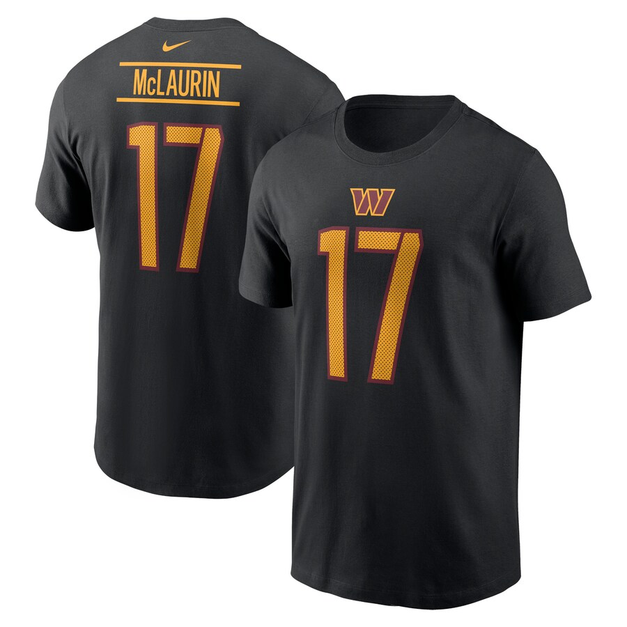 Men's Washington Commanders Terry McLaurin Nike Black Player Name & Number T-Shirt - Jersey