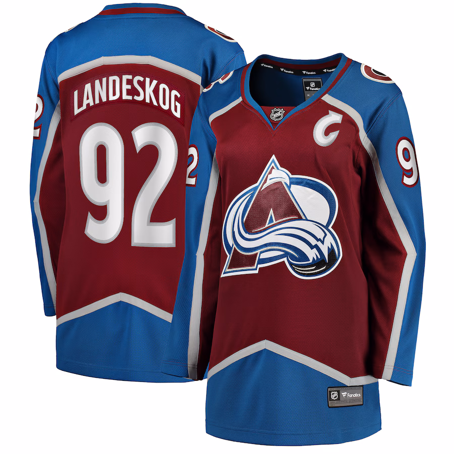 Women's Colorado Avalanche Gabriel Landeskog Fanatics Burgundy Captain Patch Home Breakaway Player Jersey - Jersey