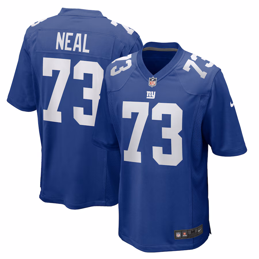 Men's New York Giants Evan Neal Nike Royal Player Game Jersey - Jersey