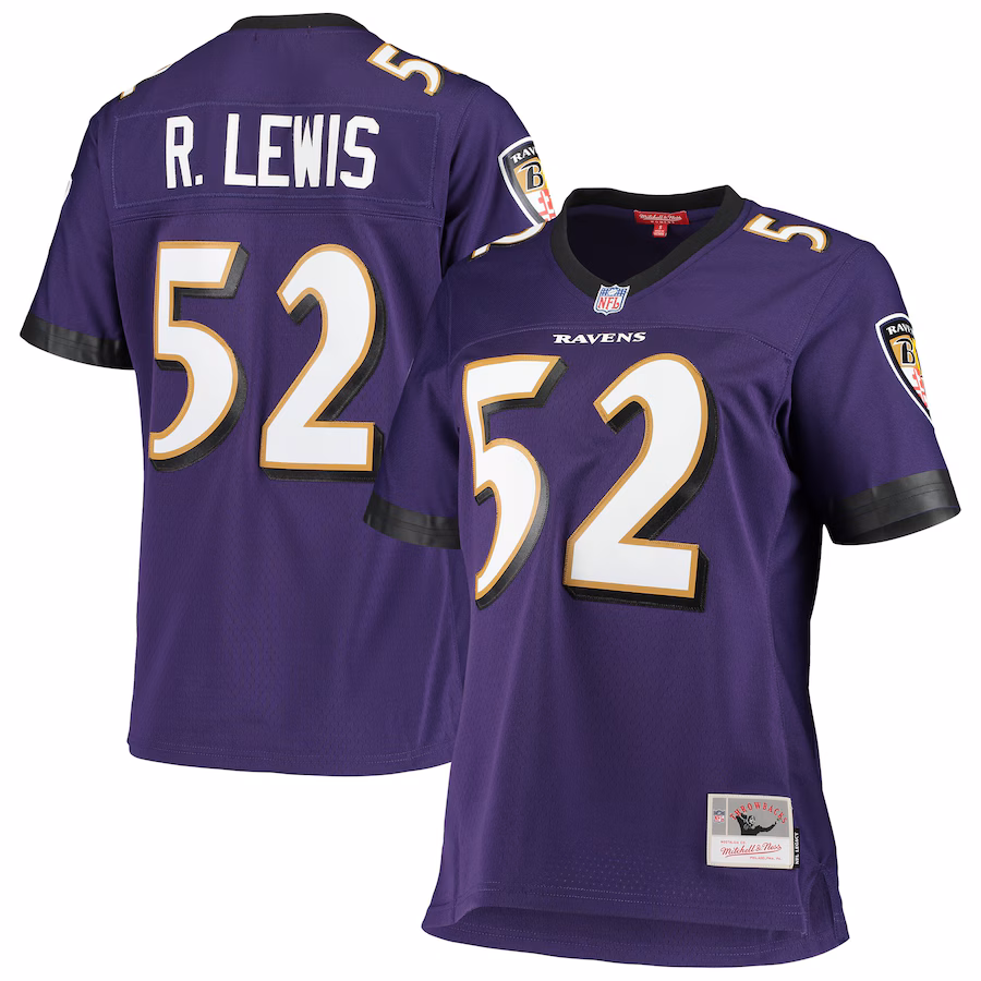 Women's Baltimore Ravens Ray Lewis Mitchell & Ness Purple Legacy Replica Team Jersey - Jersey