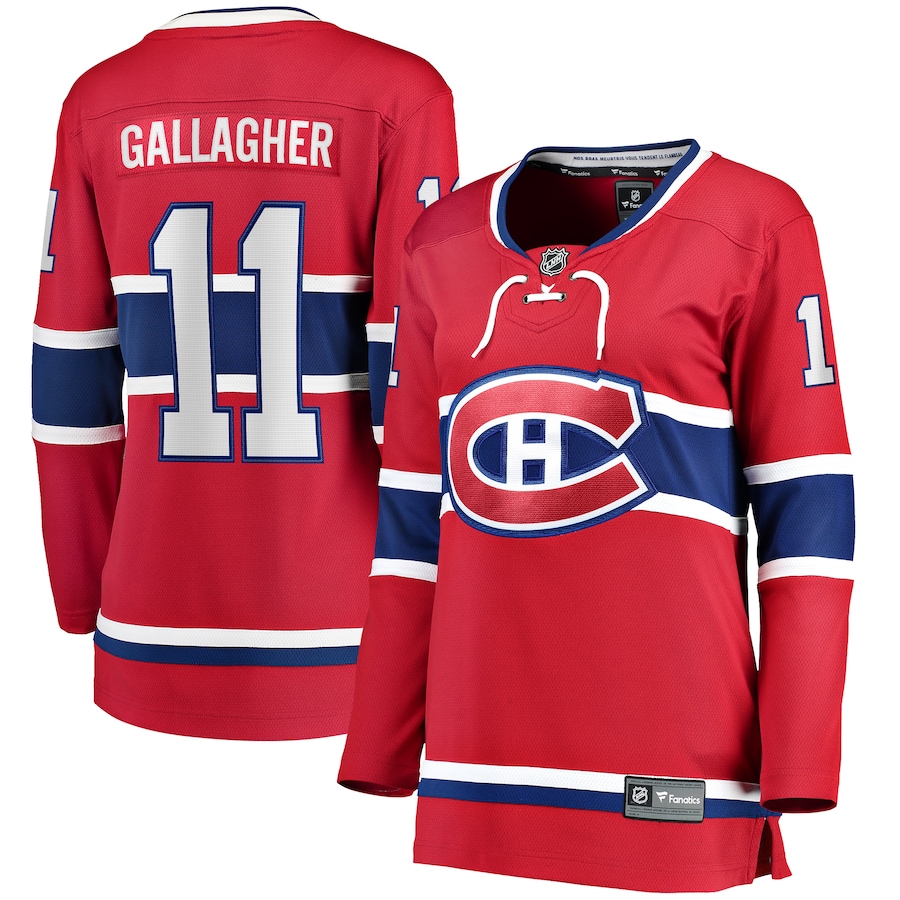 Women's Montreal Canadiens Brendan Gallagher Fanatics Red Home Breakaway Player Jersey - Jersey