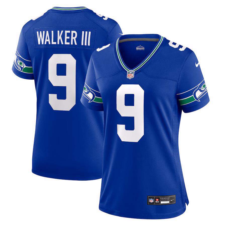 Women's Seattle Seahawks Kenneth Walker III Nike Royal Player Jersey - Jersey
