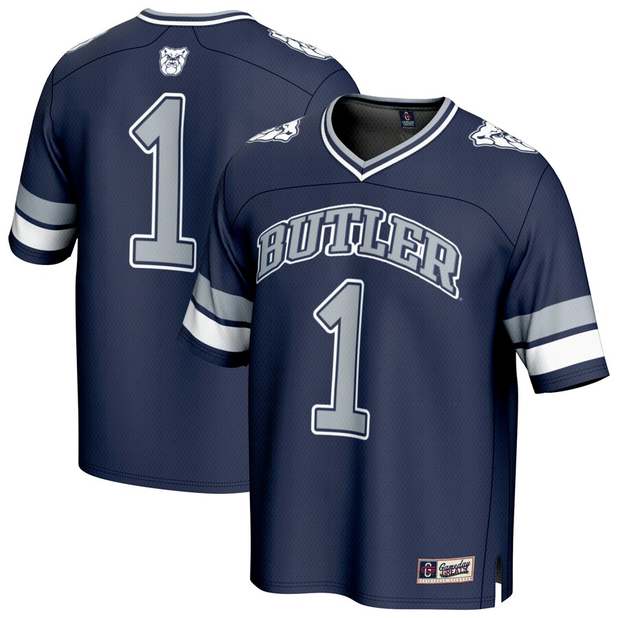GameDay Greats #1 Navy Butler Bulldogs Lightweight Collegiate Football Fashion Jersey - Jersey