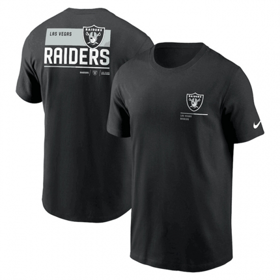 Men's Las Vegas Raiders Black Team Incline T Shirt - Jersey