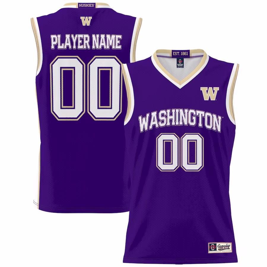 Washington Huskies GameDay Greats Men's NIL Pick-A-Player Lightweight Basketball Jersey - Purple - Jersey