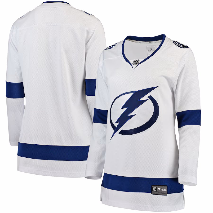 Women's Tampa Bay Lightning Fanatics White Away Breakaway Jersey - Jersey