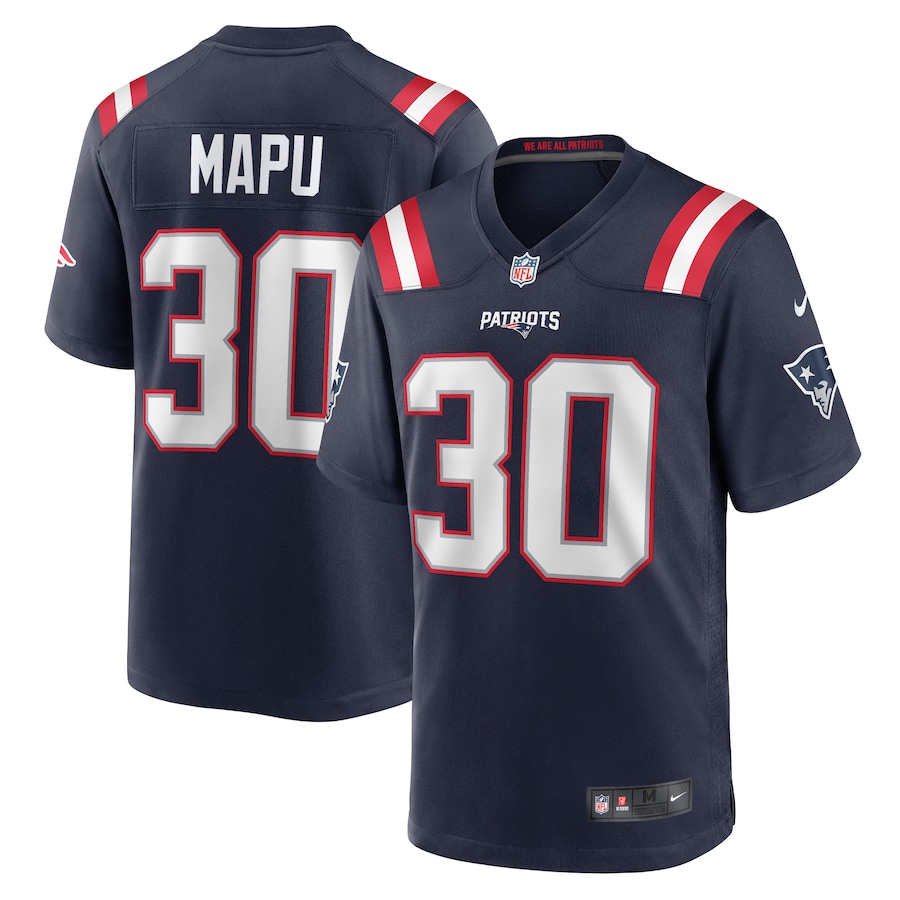 Men's New England Patriots Marte Mapu Nike  Navy Team Game Jersey - Jersey