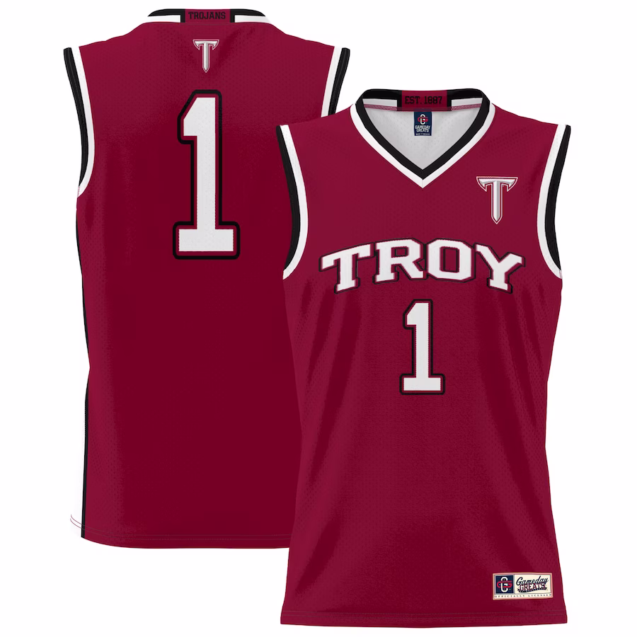#1 Troy University Trojans GameDay Greats Youth Lightweight Basketball Jersey - Cardinal - Jersey