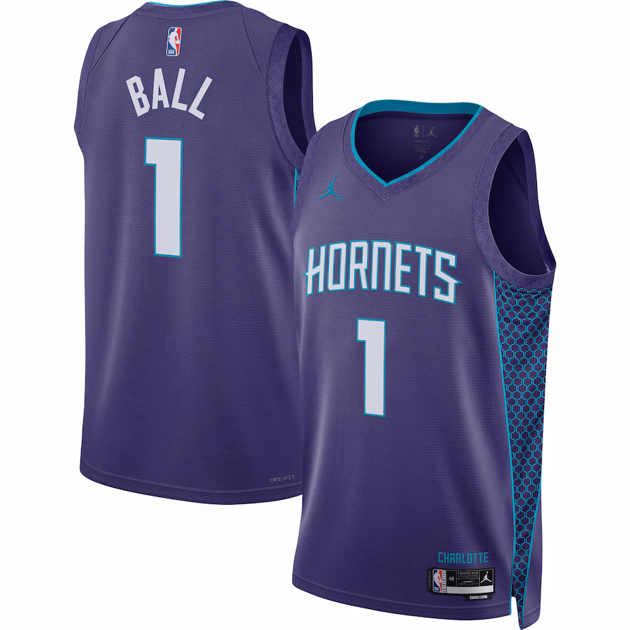 Unisex Charlotte Hornets LaMelo Ball Jordan Brand Purple Swingman Jersey - Statement Edition - Jersey