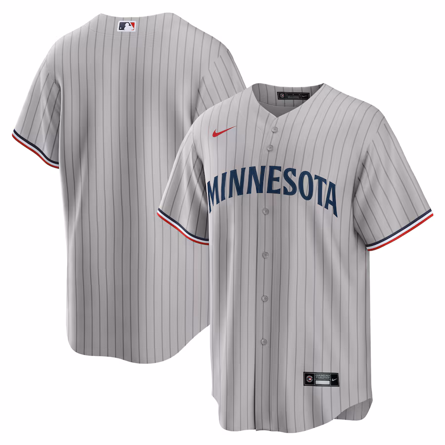 Men's Minnesota Twins Nike Gray Road Replica Team Jersey - Jersey