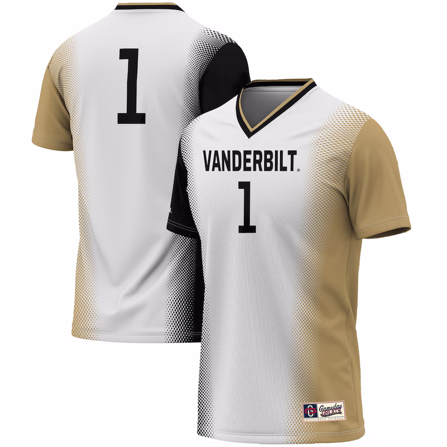 #1 Vanderbilt Commodores GameDay Greats Youth  Lightweight Women's Soccer Jersey - White - Jersey