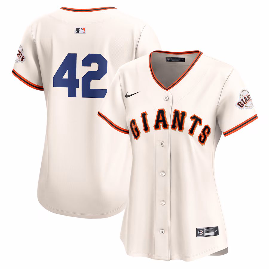 Women's San Francisco Giants  Nike Cream 2024 Jackie Robinson Day Home Limited Jersey - Jersey