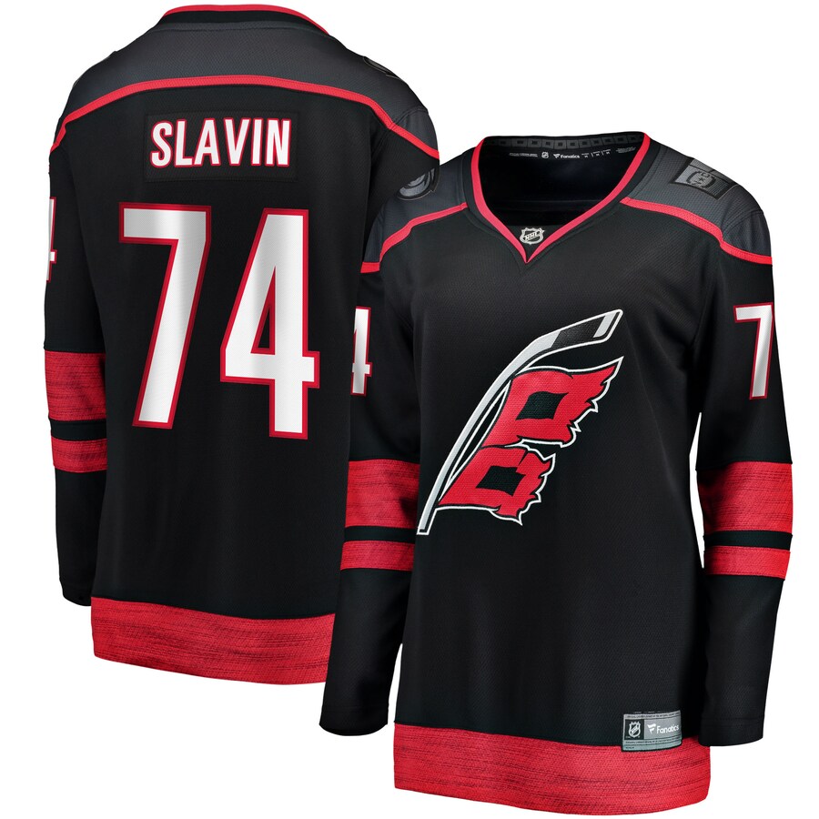 Women's Carolina Hurricanes Jaccob Slavin Fanatics Branded Black Home Breakaway Player Jersey - Jersey
