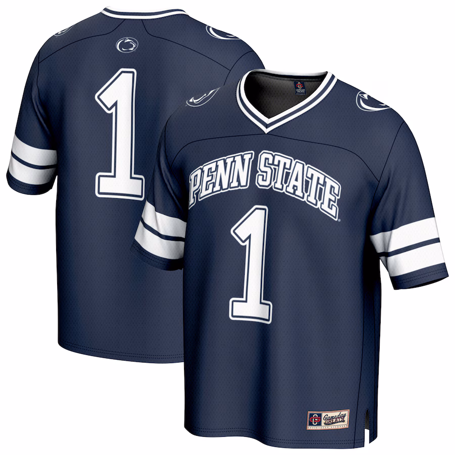GameDay Greats #1 Navy Penn State Nittany Lions Lightweight Collegiate Football Fashion Jersey - Jersey