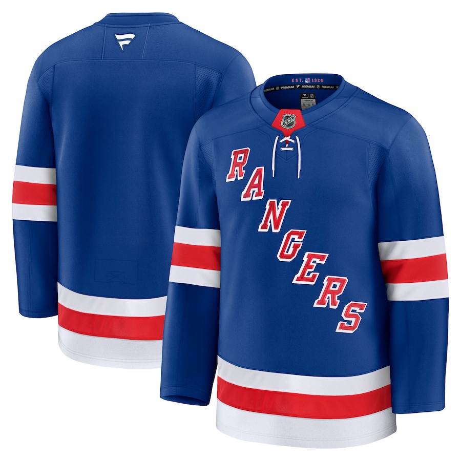 Men's New York Rangers Fanatics Blue Home Premium Jersey - Jersey