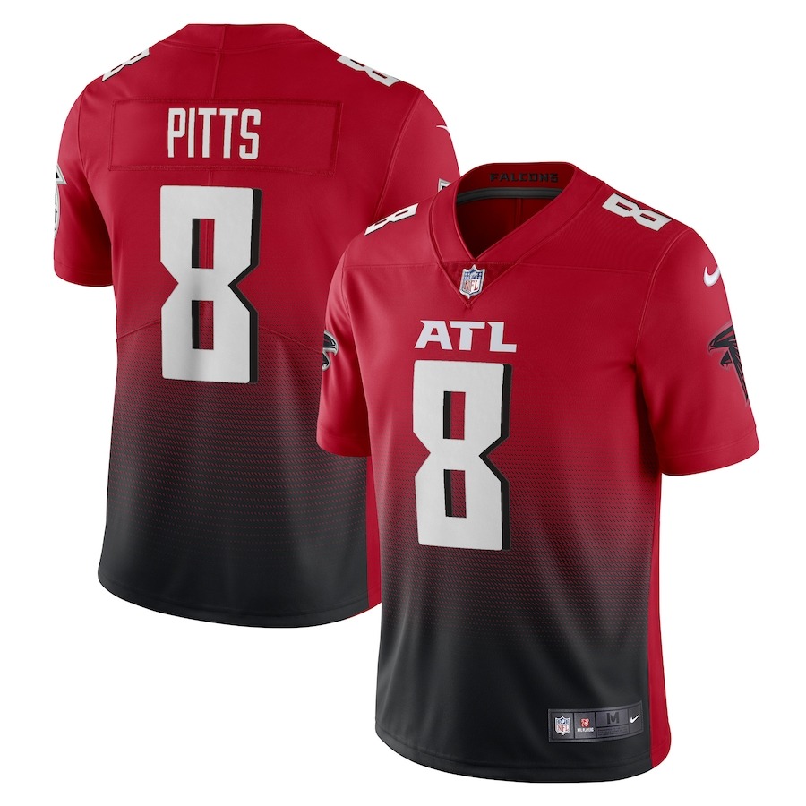 Men's Atlanta Falcons Kyle Pitts Nike Red Alternate 2 Vapor Limited Jersey - Jersey